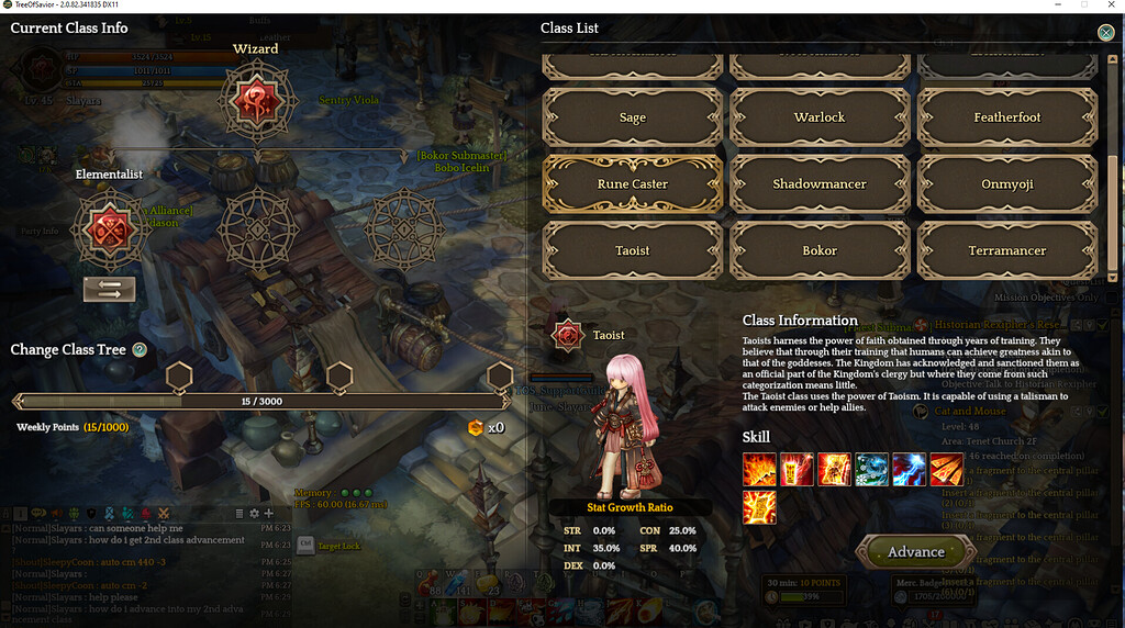 Can I get help on class advancement? Wizard Tree of Savior Forum