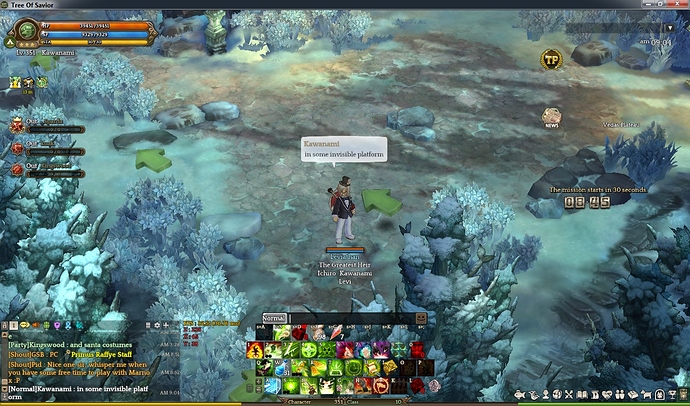 Kawanami na plataforma invisivel