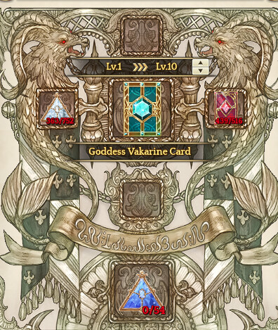 Goddess Card Leveling