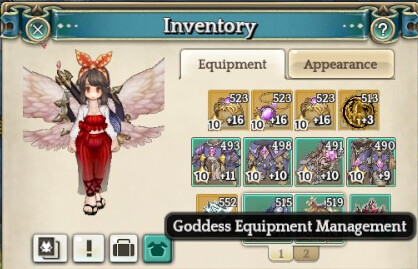 Goddess Equipment Management