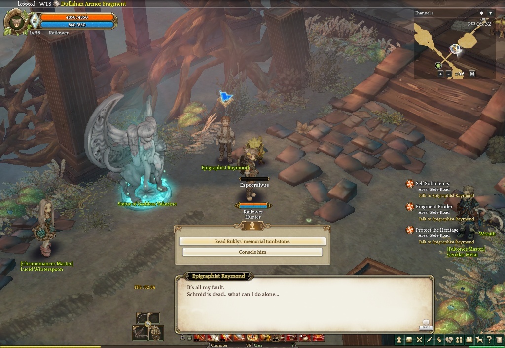 NPC Epigraphist Raymond doesn't finish quest after you kill the quest