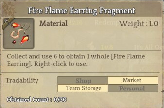 Fire Flame Earring Fragment