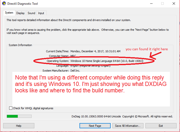 install dxdiag windows 10
