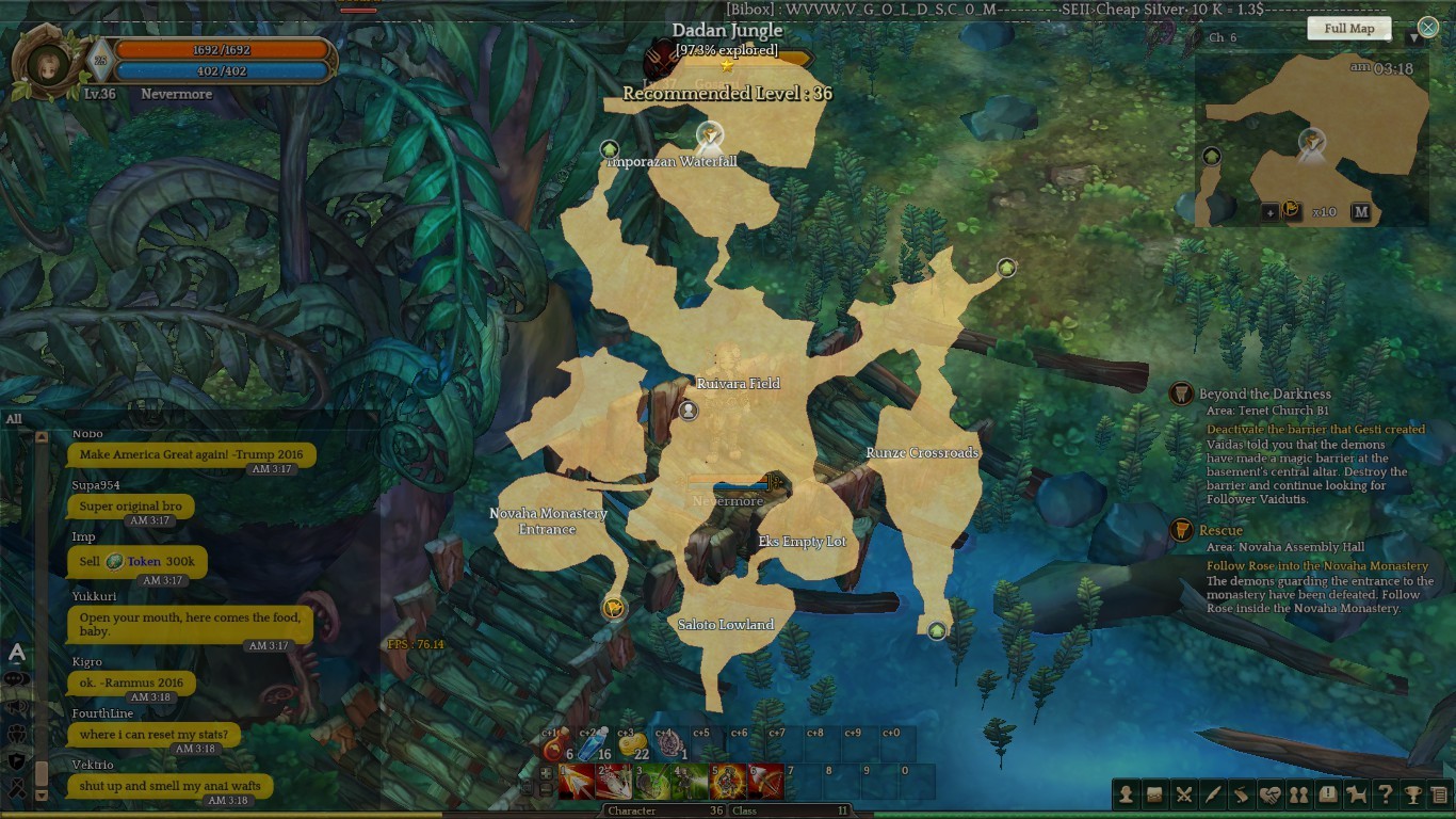 Statue of Goddess Vakarine(warp)in Dadan Jungle Help Center Tree of