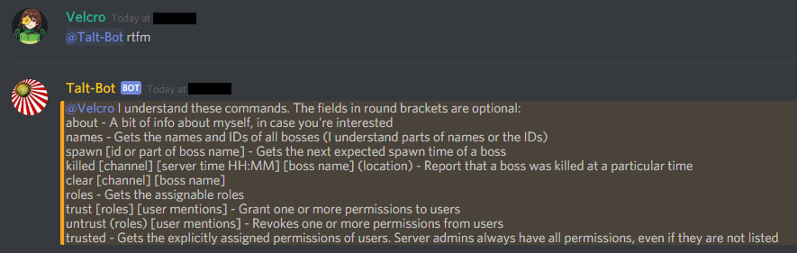 Introducing Talt-Bot the boss spawn tracker **Discord Bot** - General Discussion - Tree of Forum