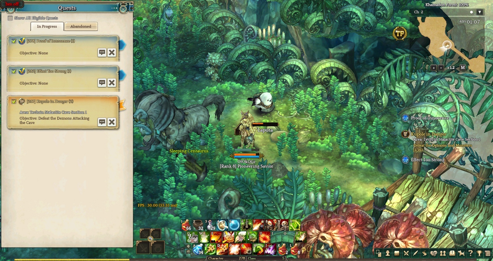 Effect Too Strong Quest Bug | Khamadon Forest - Quest/MIssion - Tree of  Savior Forum